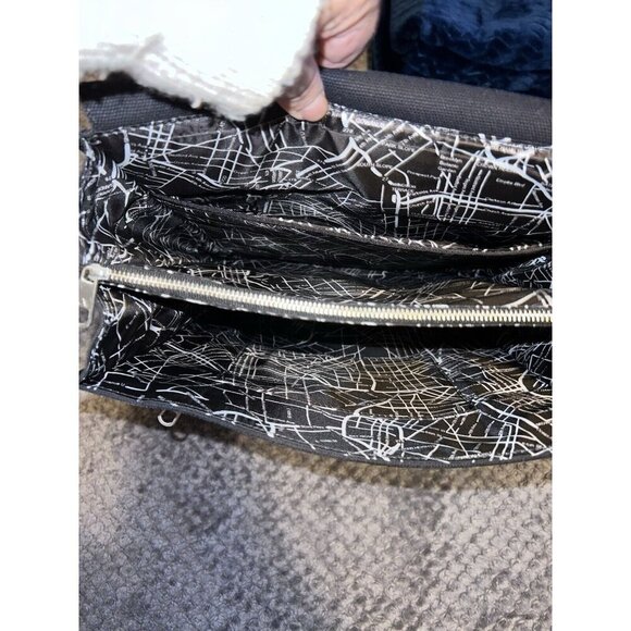 STATE Black Leather Canvas Backpack Bookbag - Picture 14 of 16